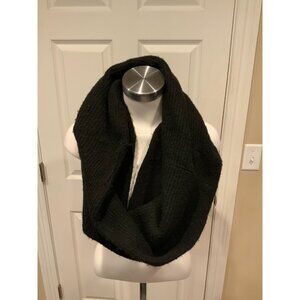 Maeve Anthropologie Black Rib Knit Infinity Scarf, One Size O/S NWT $130